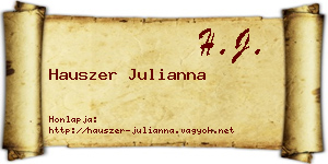 Hauszer Julianna névjegykártya